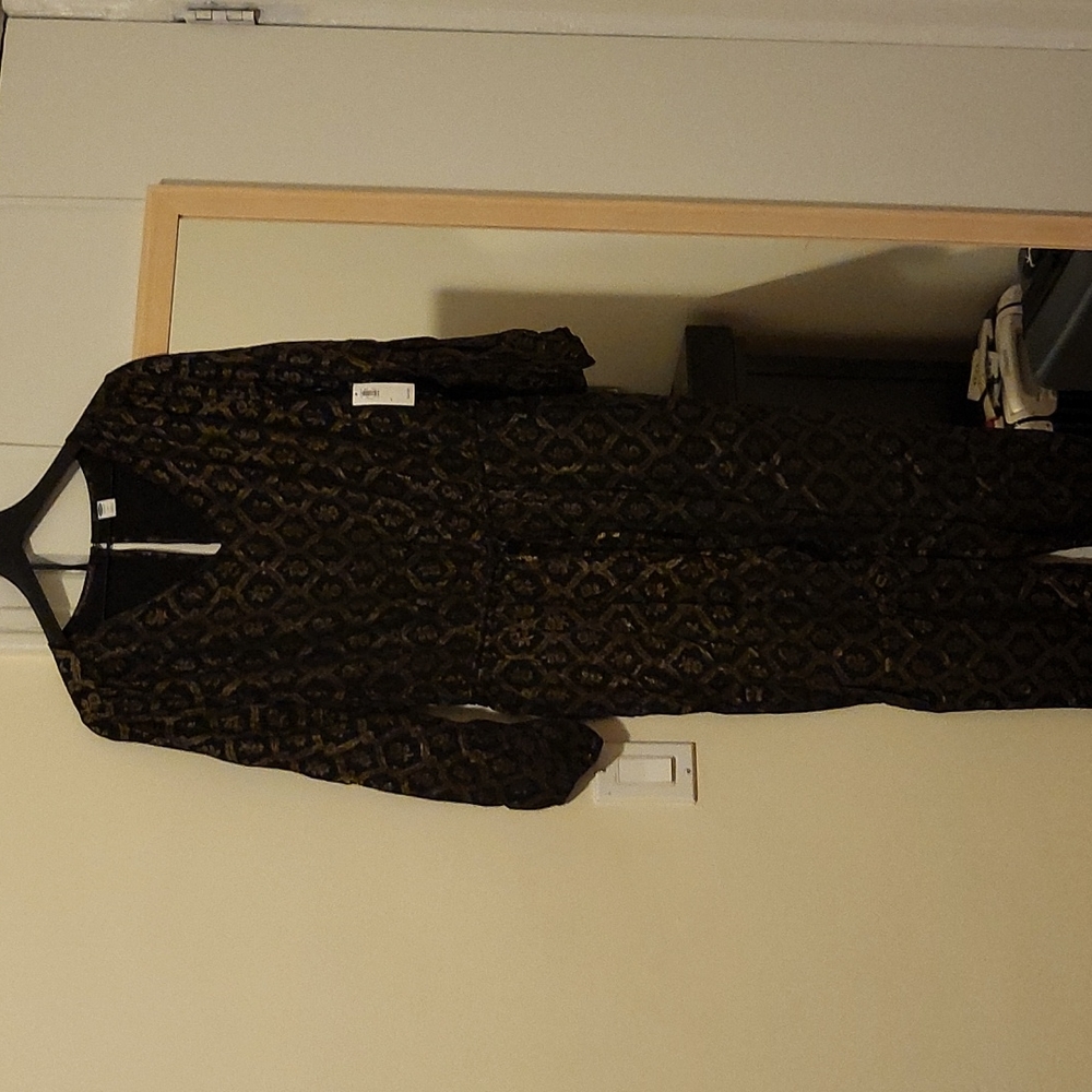 Old Navy Black and Gold Jumpsuit